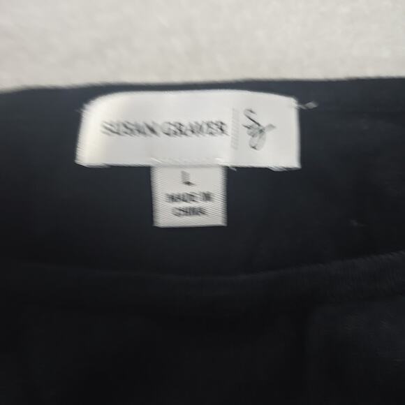 Susan Graver Tunic Long Sleeve Top Size Large Front Pockets Stretch Minimalist - Picture 6 of 7